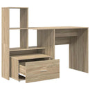 vidaXL Asztal fiókkal Sonoma tölgy 131,5 x 50 x 106,5 cm Faanyag