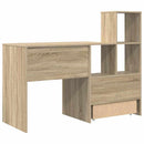vidaXL Asztal fiókkal Sonoma tölgy 131,5 x 50 x 106,5 cm Faanyag