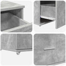 vidaXL Asztal fiókkal Beton Szürke 131,5 x 50 x 106,5 cm Faanyag