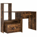 vidaXL Asztal fiókkal Füstölt tölgy 131,5 x 50 x 106,5 cm Faanyag