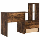 vidaXL Asztal fiókkal Füstölt tölgy 131,5 x 50 x 106,5 cm Faanyag