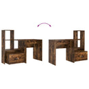 vidaXL Asztal fiókkal Füstölt tölgy 131,5 x 50 x 106,5 cm Faanyag