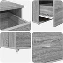 vidaXL Asztal fiókkal Szürke Sonoma 131,5 x 50 x 106,5 cm Faanyag