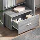 vidaXL Asztal fiókkal Szürke Sonoma 131,5 x 50 x 106,5 cm Faanyag