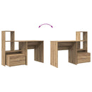 vidaXL Asztal fiókkal Artisan tölgy 131,5 x 50 x 106,5 cm Faanyag