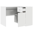 vidaXL Sarokíróasztal fiókkal Fehér 102 x 88 x 75 cm