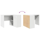 vidaXL Sarokíróasztal fiókkal Fehér 102 x 88 x 75 cm