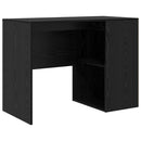 vidaXL Sarokíróasztal fiókkal Fekete tölgy 102 x 88 x 75 cm