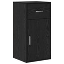 vidaXL Sarokíróasztal fiókkal Fekete tölgy 102 x 88 x 75 cm