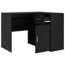 vidaXL Sarokíróasztal fiókkal Fekete tölgy 102 x 88 x 75 cm