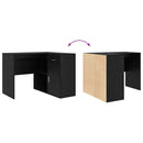 vidaXL Sarokíróasztal fiókkal Fekete tölgy 102 x 88 x 75 cm
