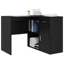 vidaXL Sarokíróasztal fiókkal Fekete tölgy 102 x 88 x 75 cm