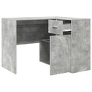 vidaXL Sarokíróasztal fiókkal Beton Szürke 102 x 88 x 75 cm