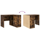 vidaXL Sarokíróasztal fiókkal Füstölt tölgy 102 x 88 x 75 cm