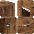 vidaXL Sarokíróasztal fiókkal ajtóval Régi fa 102 x 50 x 75 cm Faanyag