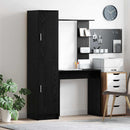 vidaXL Tárolóval rendelkező íróasztal polcokkal 2 pcs Musta tammi