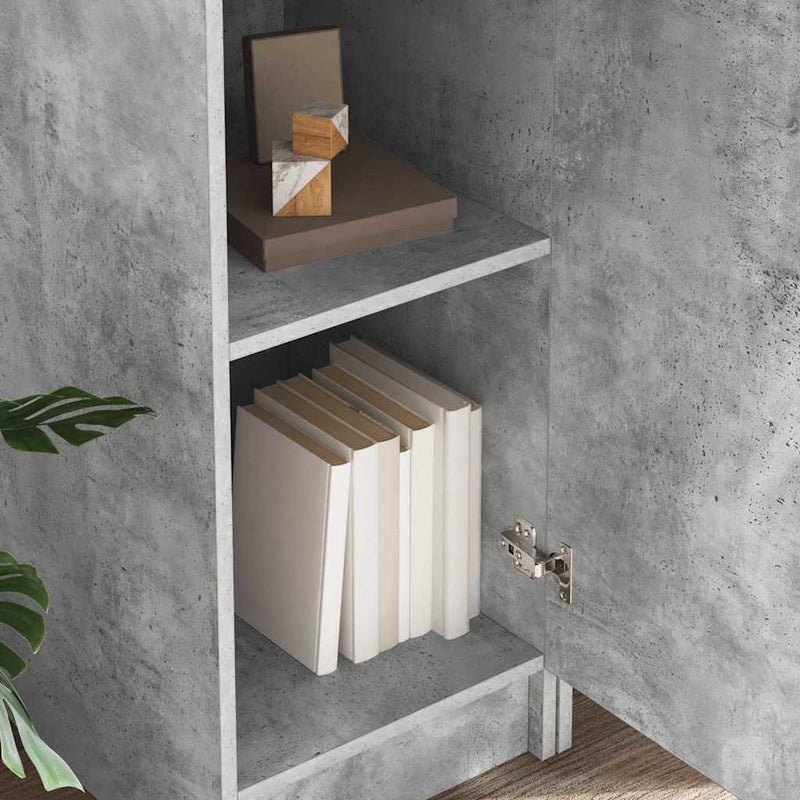 vidaXL Tárolóval rendelkező íróasztal 2 pcs Beton Szürke Faanyag