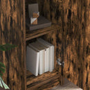 vidaXL Tárolóval rendelkező íróasztal polcokkal 2 pcs Füstölt tölgy