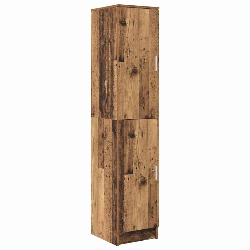 vidaXL Tárolóval rendelkező íróasztal polcokkal 2 pcs Öreg fa Faanyag