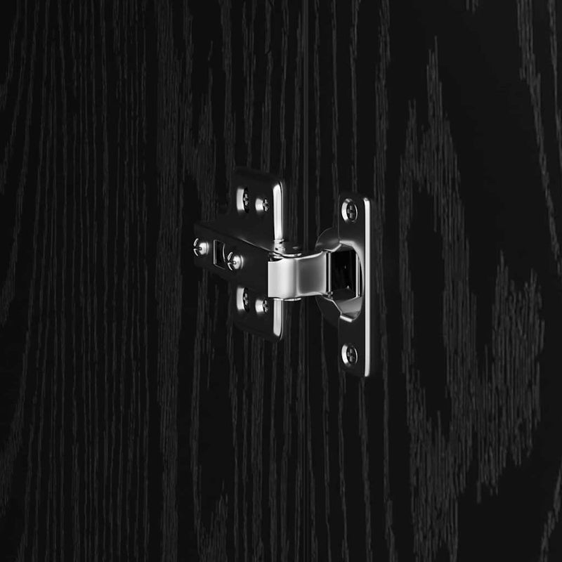 vidaXL Tárolóval rendelkező íróasztal polcokkal 2 pcs Musta tammi