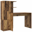 vidaXL Tárolóval rendelkező íróasztal 2 pcs Öreg fa 102 x 50 x 124 cm