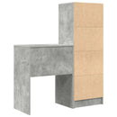 vidaXL Asztal fiókkal polcokkal tárolóval 2 pcs Beton Szürke