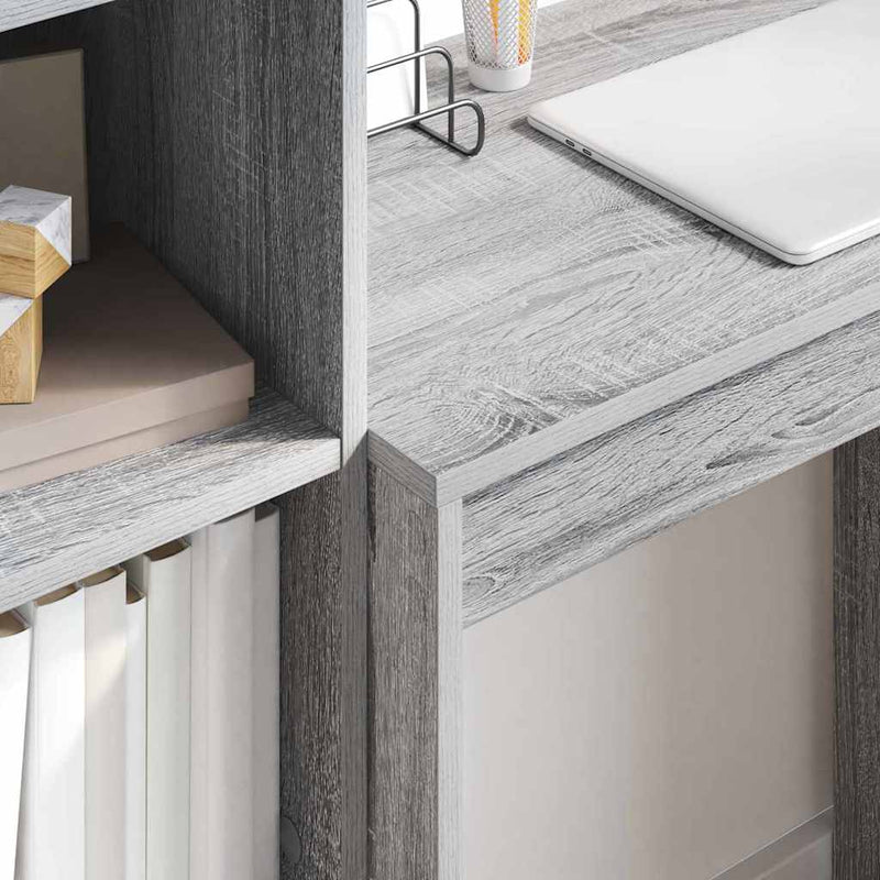 vidaXL Tárolóval rendelkező íróasztal fiókkal 2 pcs Szürke sonoma