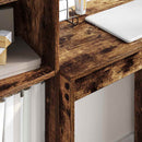 vidaXL Tárolóval rendelkező íróasztal fiókkal 2 pcs Füstölt tölgy