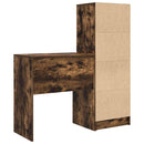 vidaXL Tárolóval rendelkező íróasztal fiókkal 2 pcs Füstölt tölgy