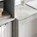 vidaXL Asztal fiókkal polcokkal tárolóval 2 pcs Beton Szürke
