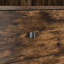 vidaXL Tárolóval rendelkező íróasztal fiókkal 2 pcs Füstölt tölgy