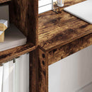 vidaXL Tárolóval rendelkező íróasztal fiókkal 2 pcs Füstölt tölgy