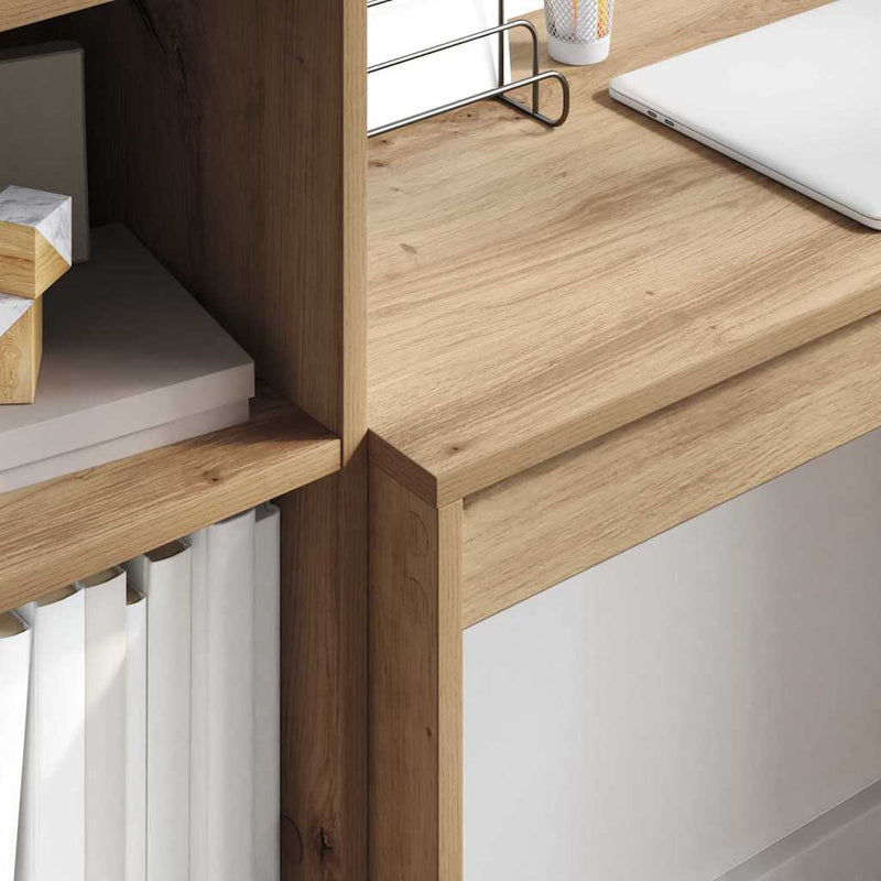 vidaXL Tárolóval rendelkező íróasztal fiókkal 2 pcs kézműves tölgy