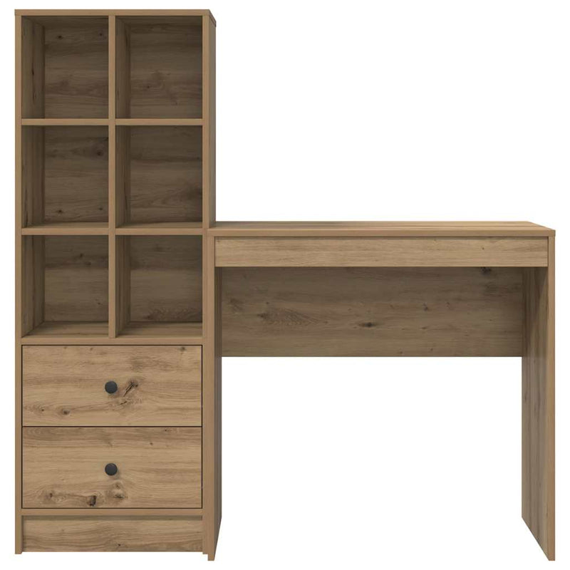 vidaXL Tárolóval rendelkező íróasztal fiókkal 2 pcs kézműves tölgy