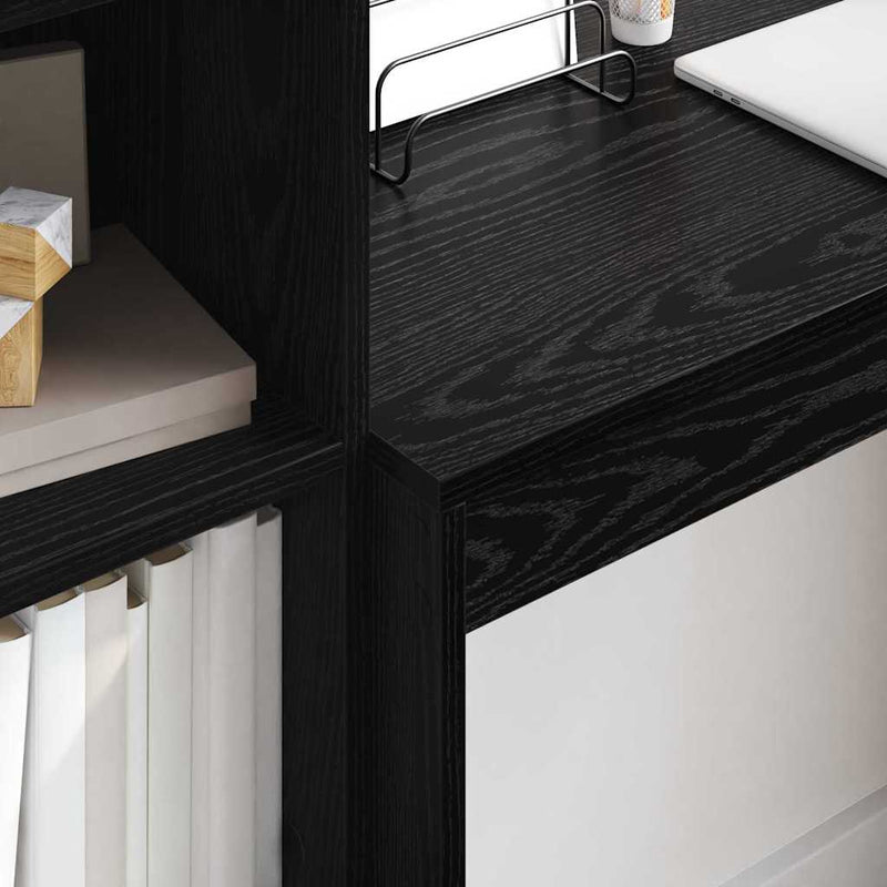 vidaXL Tárolóval rendelkező íróasztal fiókkal 2 pcs Musta tammi