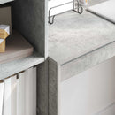 vidaXL Asztal fiókkal polcokkal tárolóval 2 pcs Beton Szürke