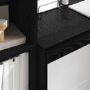 vidaXL Tárolóval rendelkező íróasztal fiókkal 2 pcs Musta tammi