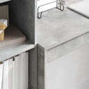 vidaXL Asztal fiókkal polcokkal tárolóval 2 pcs Beton Szürke