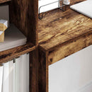 vidaXL Tárolóval rendelkező íróasztal fiókkal 2 pcs Füstölt tölgy