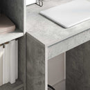 vidaXL Asztal fiókkal polcokkal tárolóval 2 pcs Beton Szürke