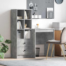 vidaXL Asztal fiókkal polcokkal tárolóval 2 pcs Beton Szürke