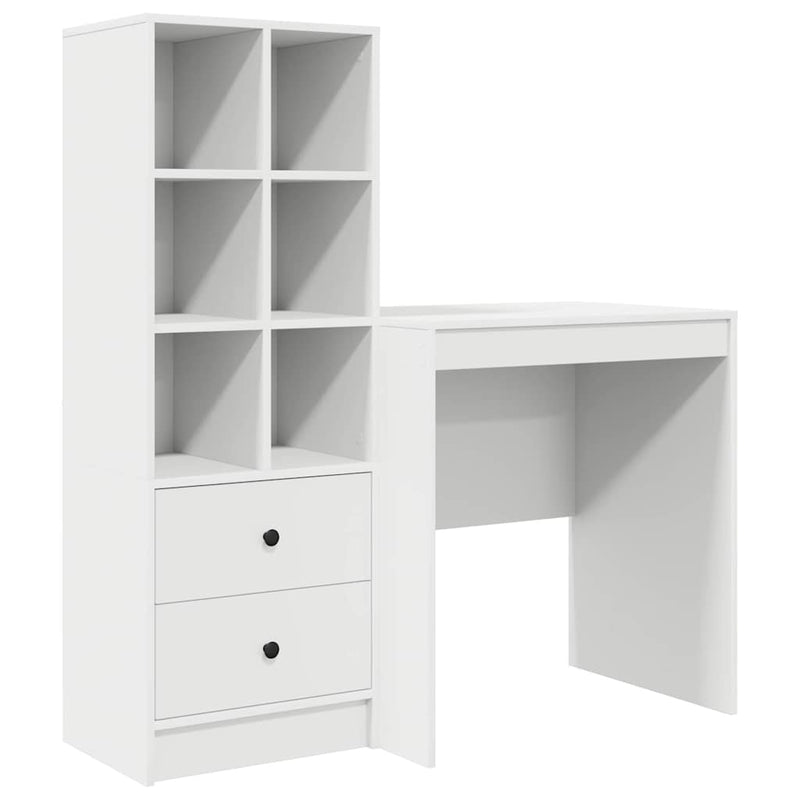 vidaXL Tárolóval rendelkező íróasztal 2 pcs Fehér 70 x 50 x 76 cm