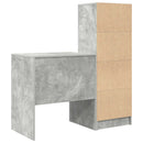 vidaXL Asztal fiókkal polcokkal tárolóval 2 pcs Beton Szürke