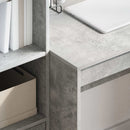 vidaXL Asztal fiókkal polcokkal tárolóval 2 pcs Beton Szürke
