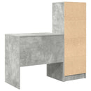 vidaXL Asztal fiókkal polcokkal tárolóval 2 pcs Beton Szürke