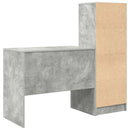 vidaXL Asztal fiókkal polcokkal tárolóval 2 pcs Beton Szürke