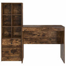 vidaXL Tárolóval rendelkező íróasztal fiókkal 2 pcs Füstölt tölgy