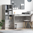 vidaXL Asztal fiókkal 2 pcs Beton Szürke