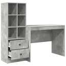 vidaXL Asztal fiókkal 2 pcs Beton Szürke