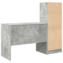 vidaXL Asztal fiókkal 2 pcs Beton Szürke
